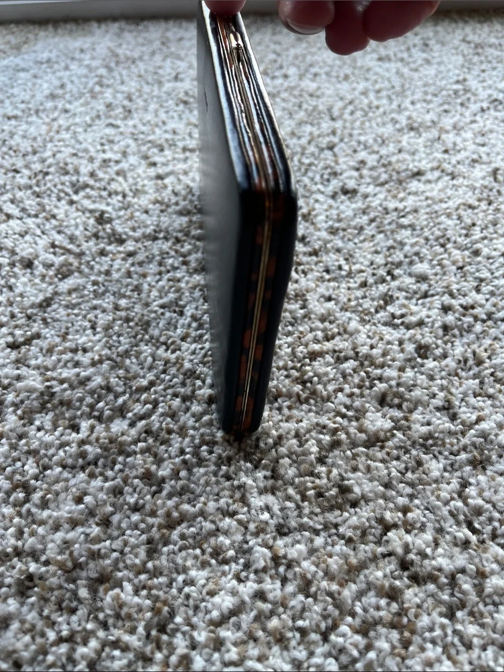 Lodis Black Leather snap wallet.